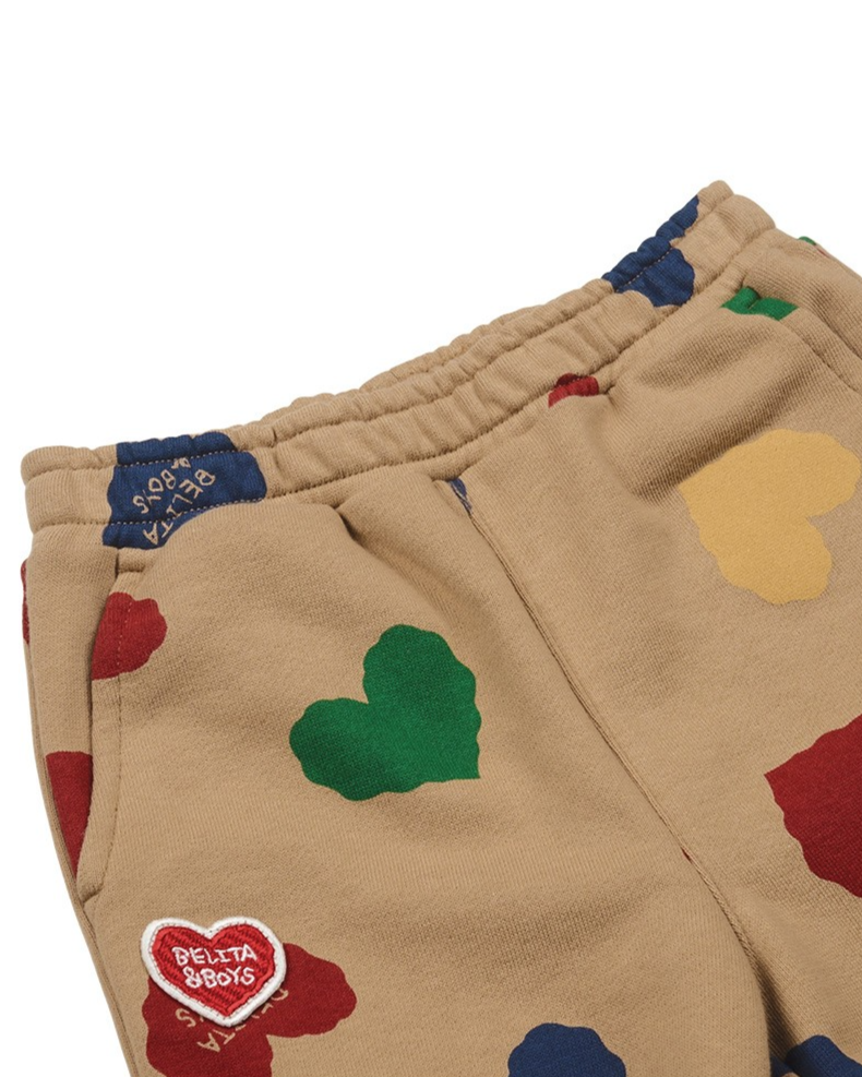 [BABY SET] Camel BB Color Heart Pattern Jogger