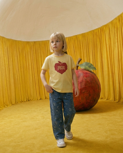 Yellow Bubble Apple Short Sleeve