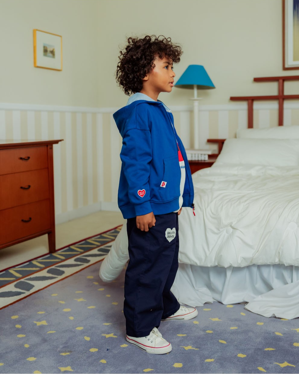 Blue Bus and Truck Zip Up Hood