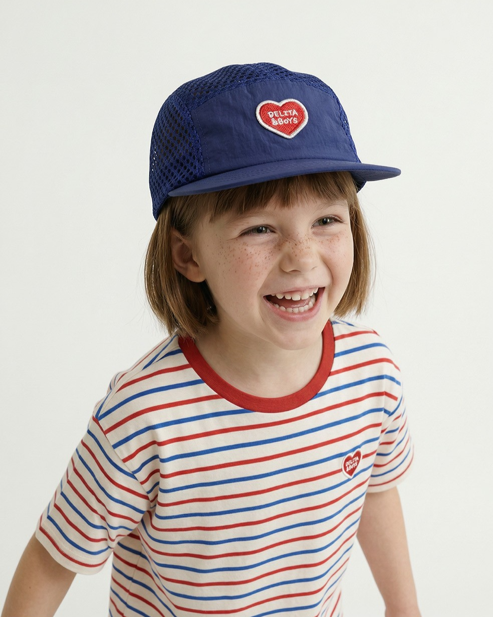 Blue BB Heart Mesh Camp Cap