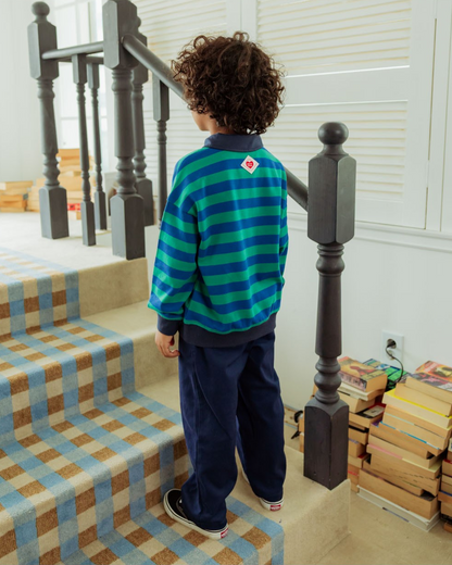 Navy BB Heart Woven Pants