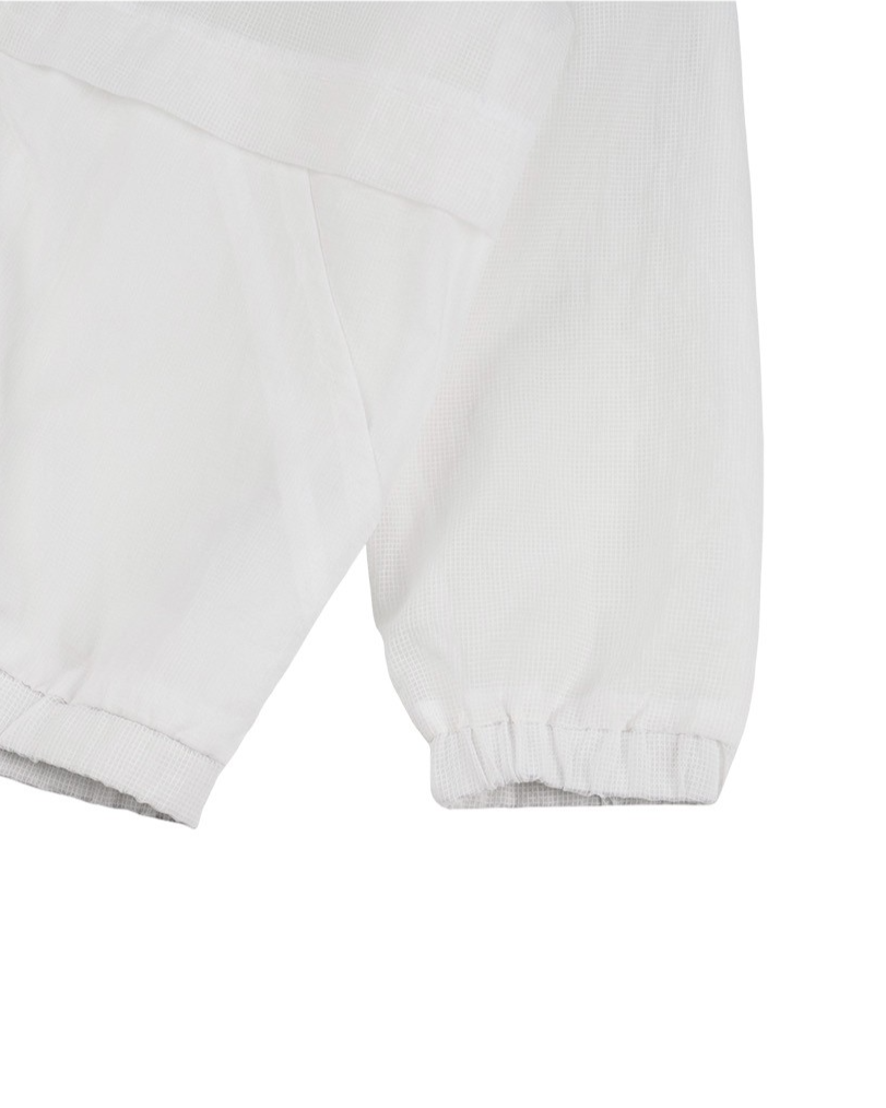 White BB Heart Hooded Windbreaker