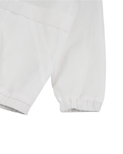 White BB Heart Hooded Windbreaker