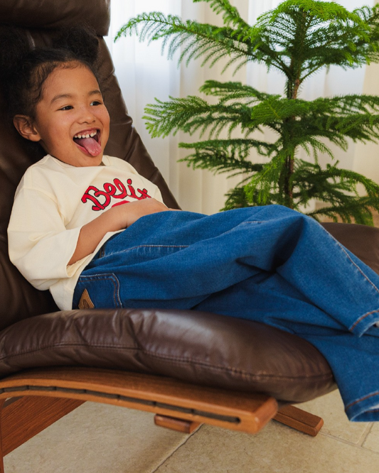 Blue Stretch Curve Denim Pants