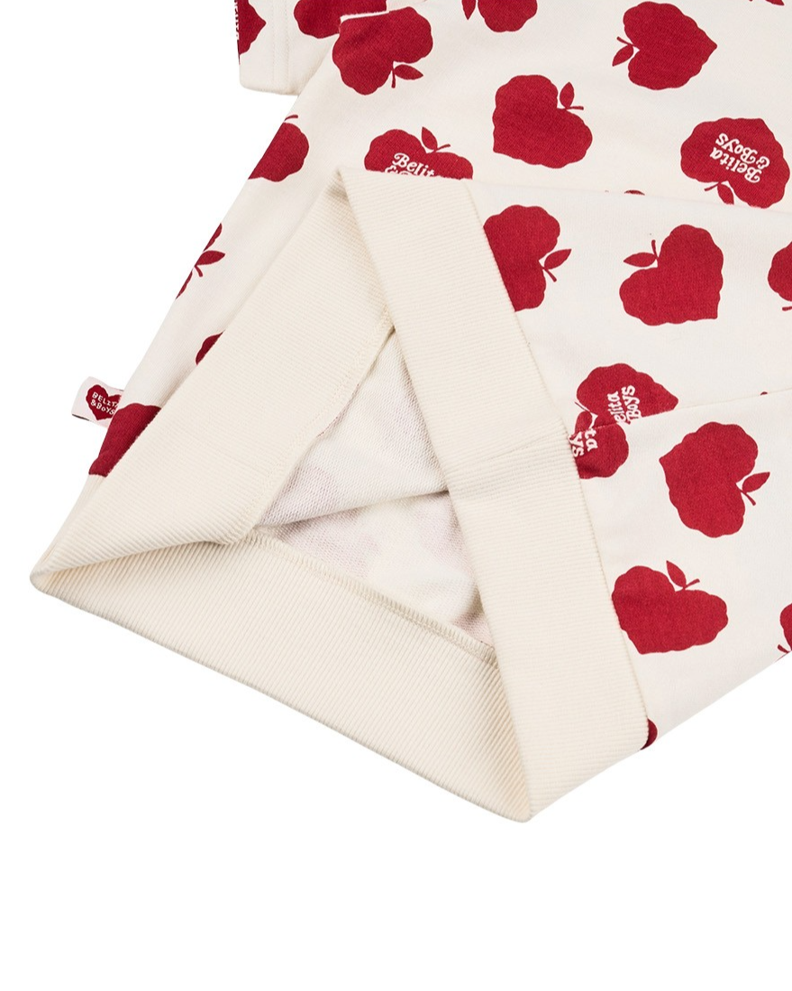 [SET] Red Bubble Apple Pattern Crop