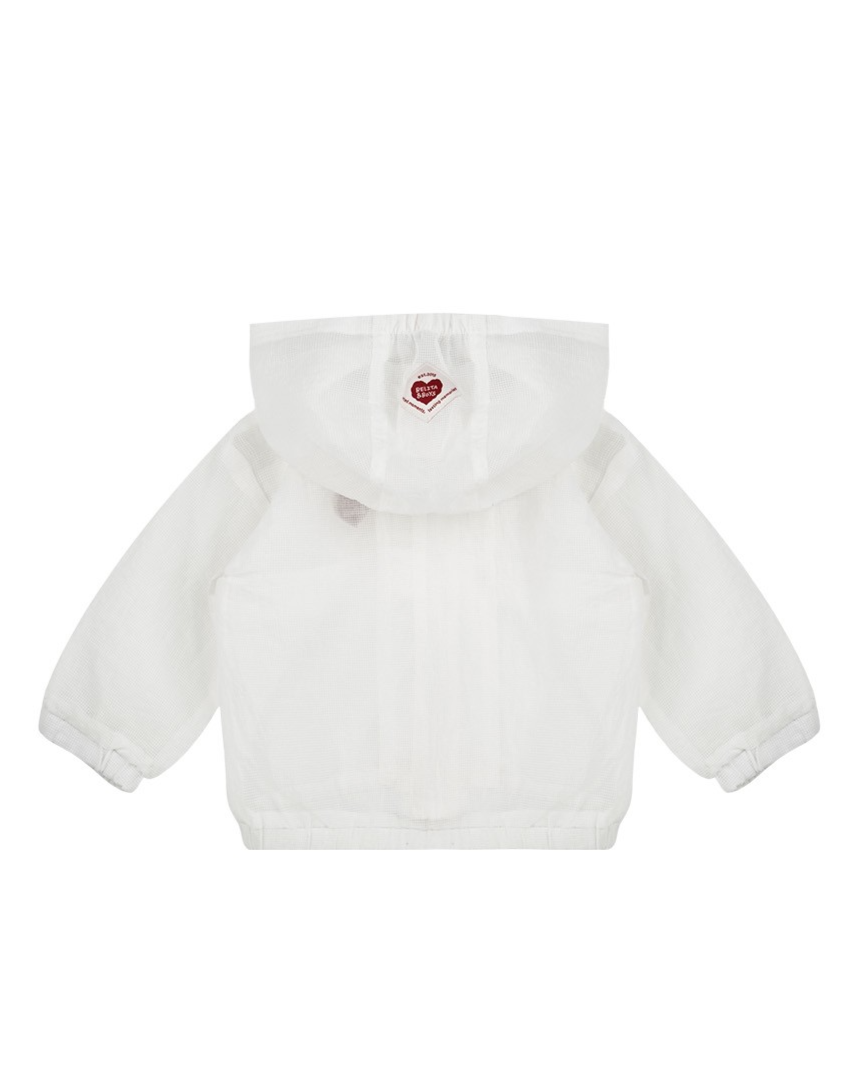 BABY White BB Heart Hooded Windbreaker