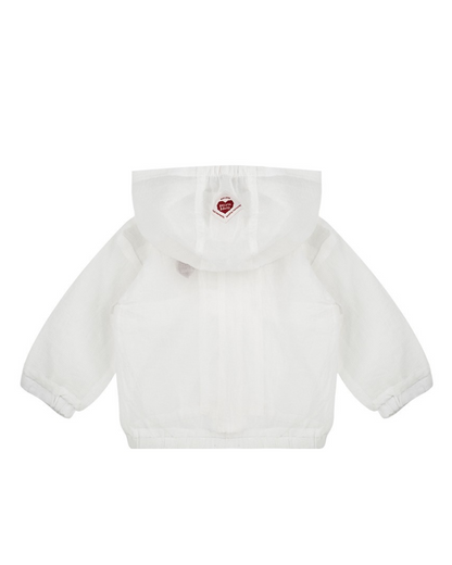 BABY White BB Heart Hooded Windbreaker