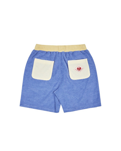 Blue Bubble Apple Terry Shorts