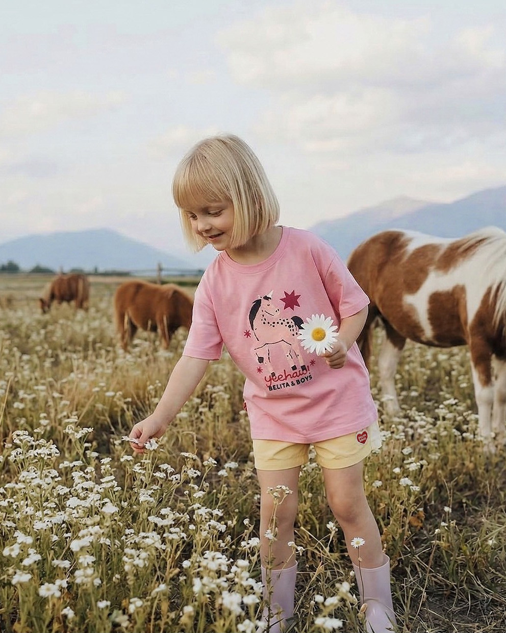 Pink Horse Graphic Short Sleeve Tee