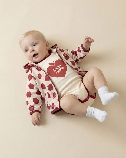 BABY Red Bubble Apple Pattern Windbreaker
