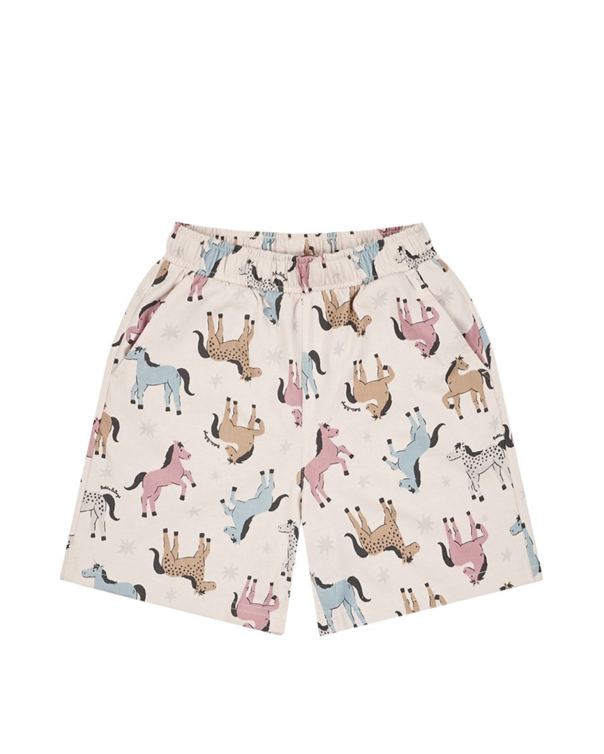 [SET] Light Pink Horse Point Pattern Shorts