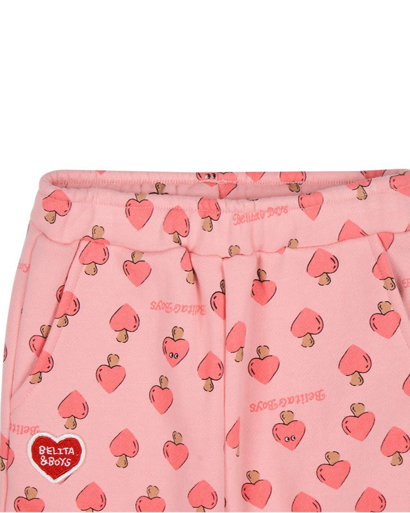 [BABY SET] Pink Mushroom Pattern Frill Jogger