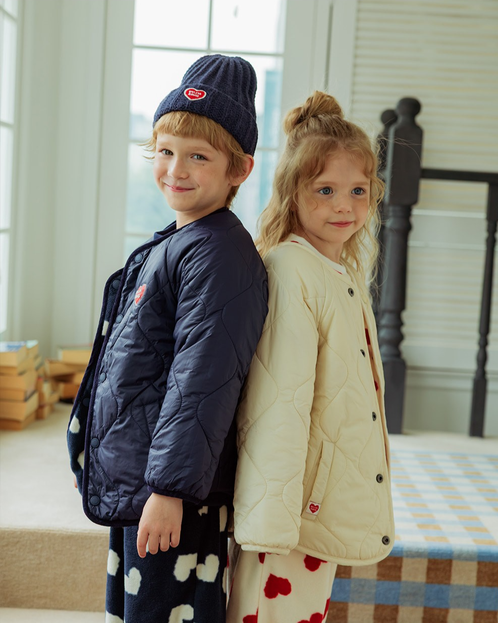 [SET] Red BB Heart Pattern Fleece Jogger