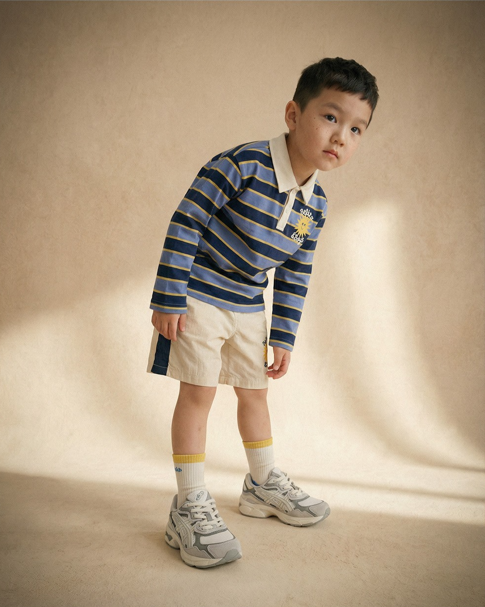 Navy Sun Multi Stripe Rugby Shirt