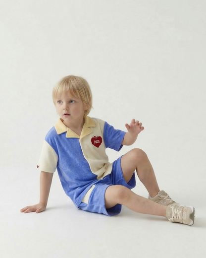 Blue Bubble Apple Terry Shorts