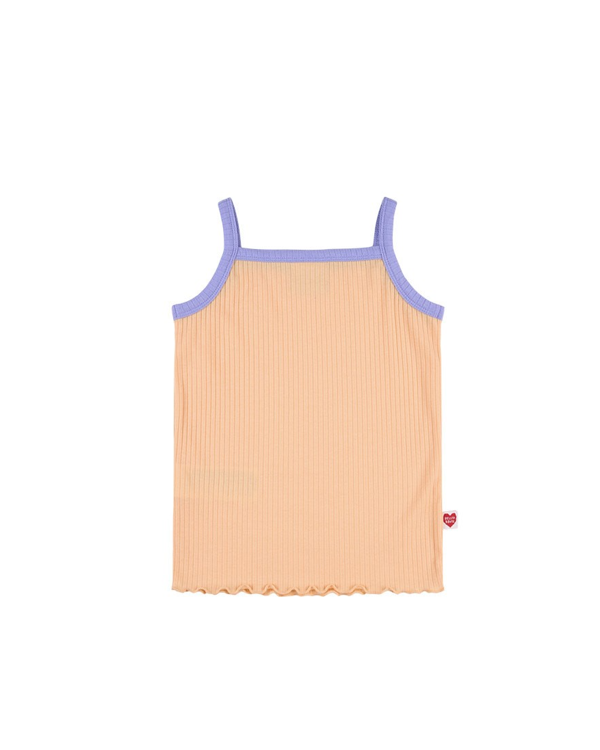 [GIRL SET] Orange BB Heart Two-Tone Sleeveless One Mile