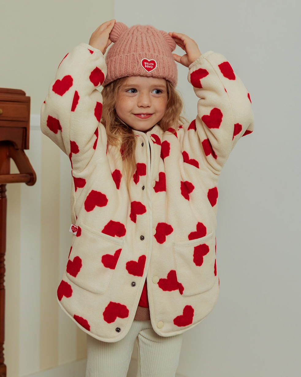 Pink BB Heart Bear Beanie