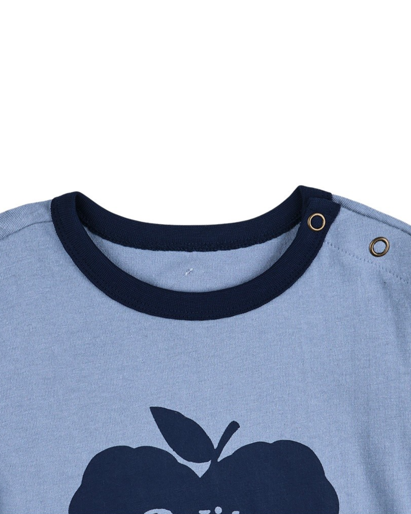 BABY Navy Bubble Apple Short Jumpsuit