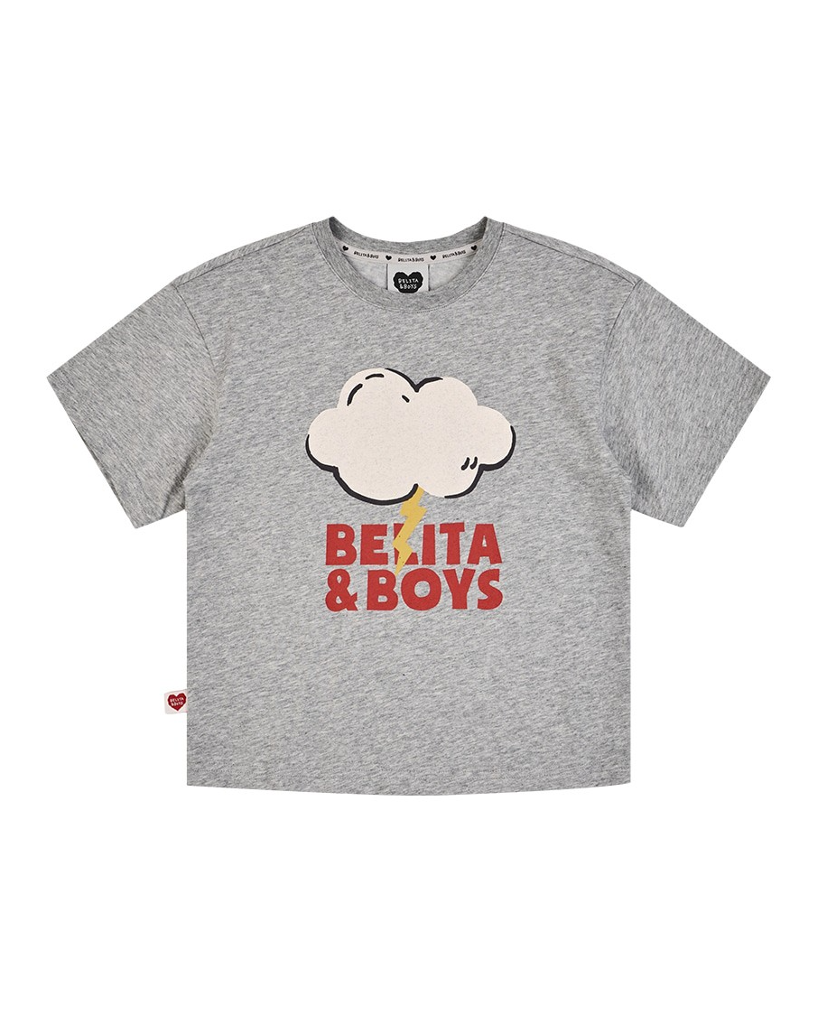 Grey Cloud Lightning Short Sleeve Tee
