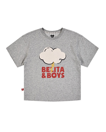 Grey Cloud Lightning Short Sleeve Tee