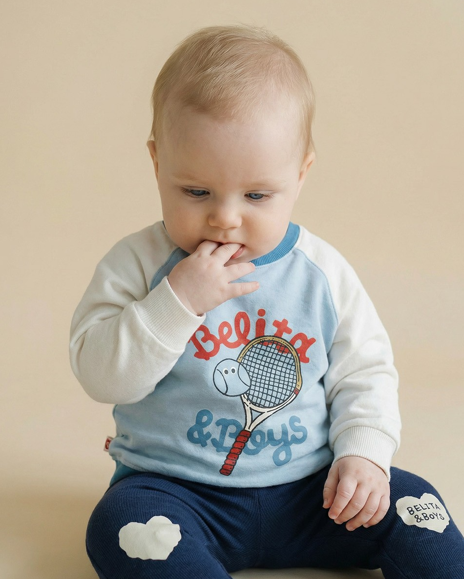 BABY Navy Knee Point Cotton Leggings