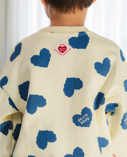 [SET] Blue Heart Pattern Jogger