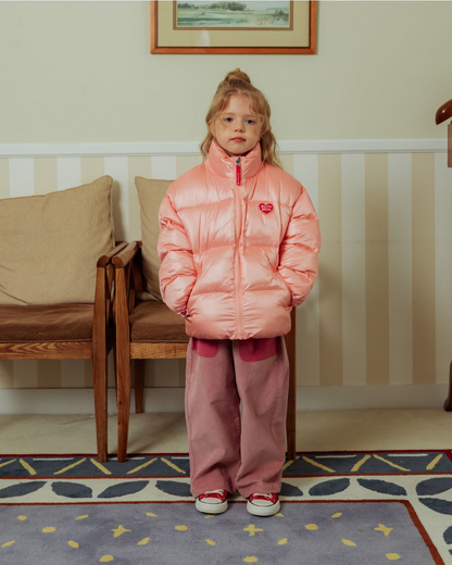 Pink BB Heart Basic Puffer Jumper