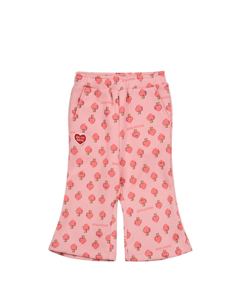 [BABY SET] Pink Mushroom Pattern Frill Jogger