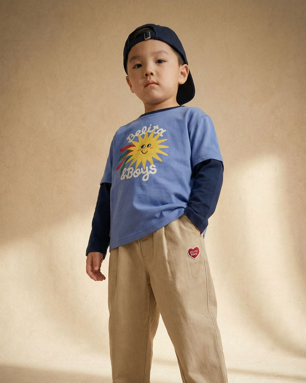 Navy Sun Layered Long Sleeve