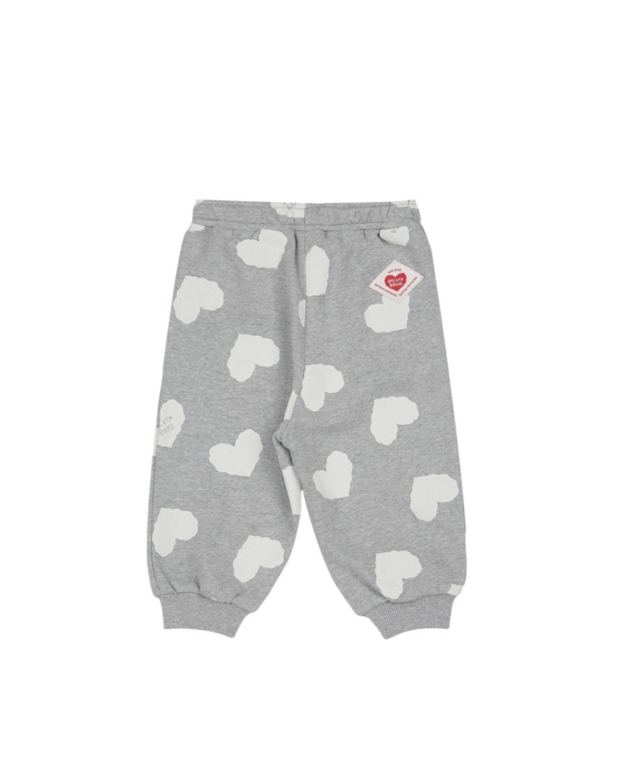 [BABY SET] Grey BB Heart Pattern Jogger