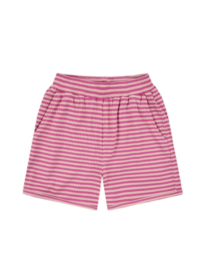 [SET] Pink BB Heart Stripe Sleeveless Shorts