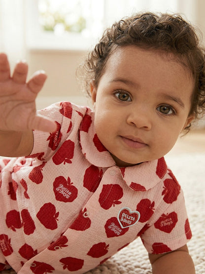 [BABY SET] Red Bubble Apple Polysucker Shirt & Shorts