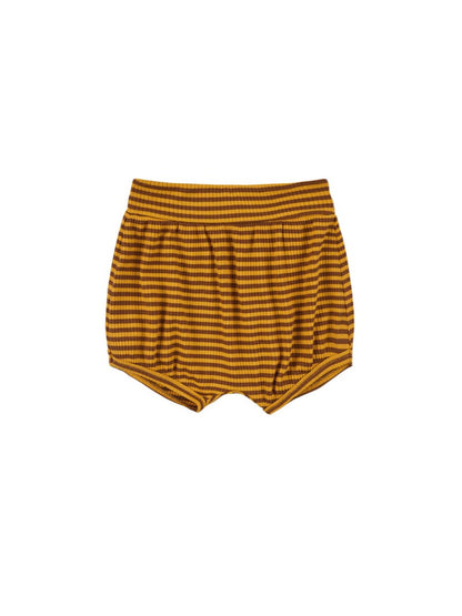 [BABY SET] Brown BB Heart Stripe Sleeveless Shorts