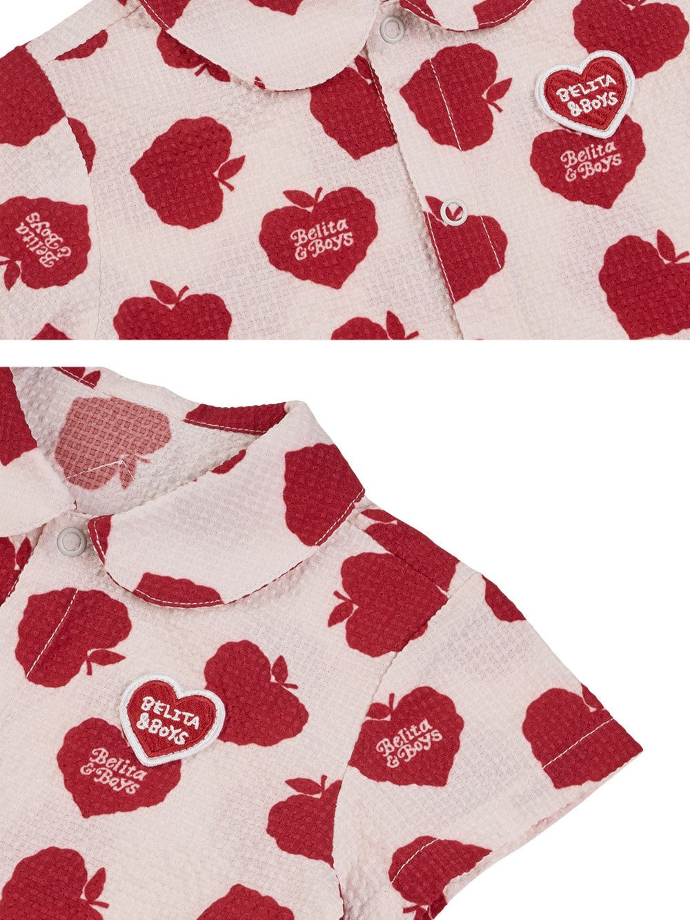 [BABY SET] Red Bubble Apple Polysucker Shirt & Shorts