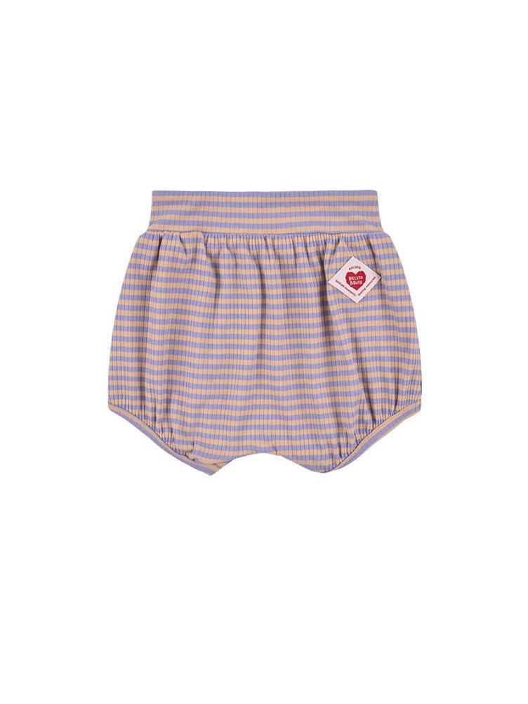 [BABY SET] Violet BB Heart Stripe Sleeveless Shorts
