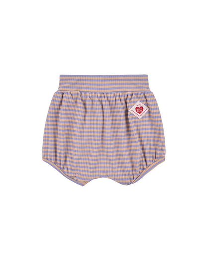 [BABY SET] Violet BB Heart Stripe Sleeveless Shorts