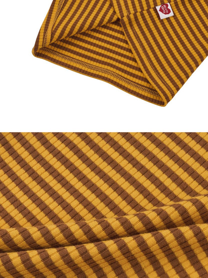 [BABY SET] Brown BB Heart Stripe Sleeveless Shorts