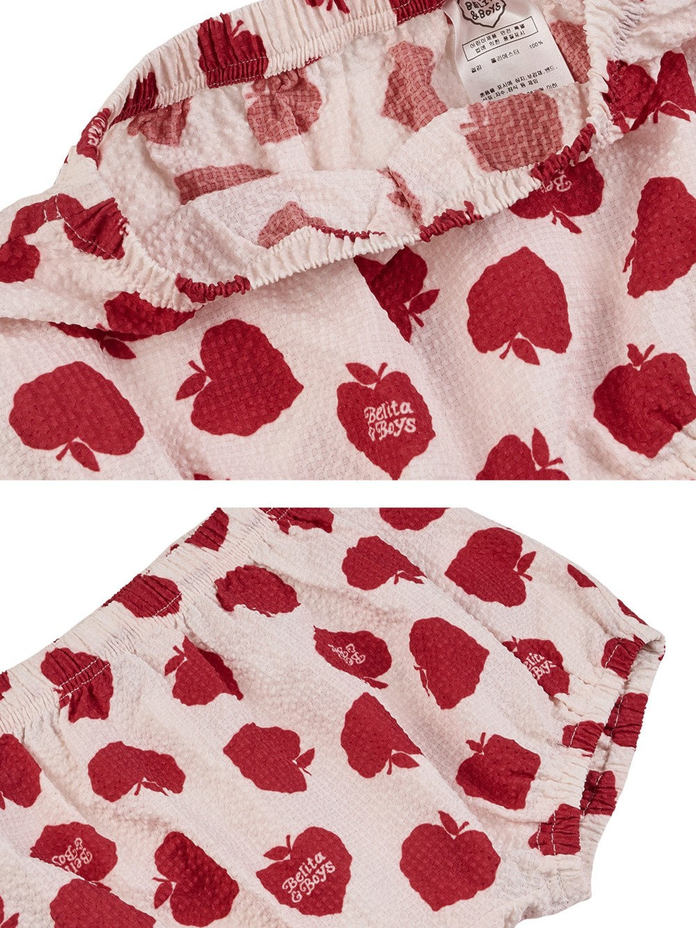 [BABY SET] Red Bubble Apple Polysucker Shirt & Shorts