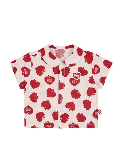 [BABY SET] Red Bubble Apple Polysucker Shirt & Shorts