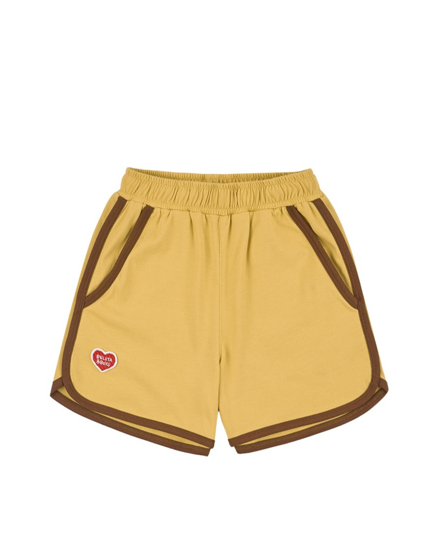 [SET] Yellow BB Heart Multi Stripe Shorts