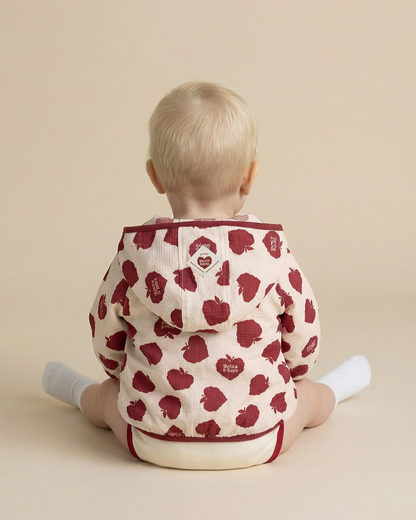 BABY Red Bubble Apple Pattern Windbreaker