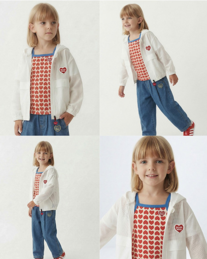 Red BB Heart Pattern One Mile Sleeveless
