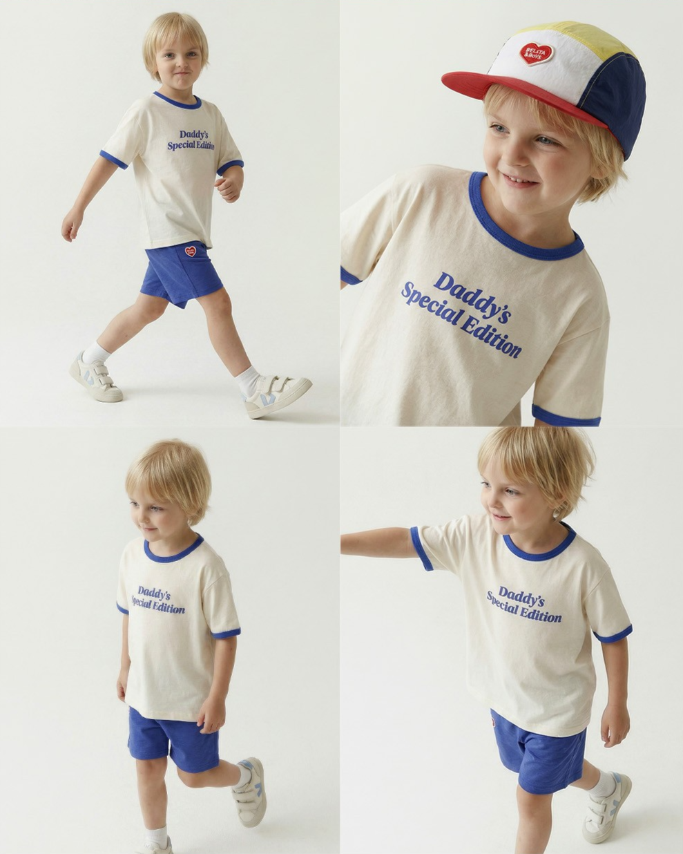 [SET] Cream Daddy Short Sleeve Tee & Shorts