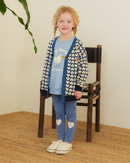 Light Blue Knee Point Leggings