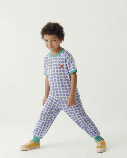 Violet BB Heart Pattern One Mile Jogger
