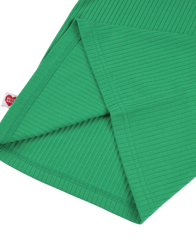 [SET] Green BB Heart Two-Tone Sleeveless One Mile