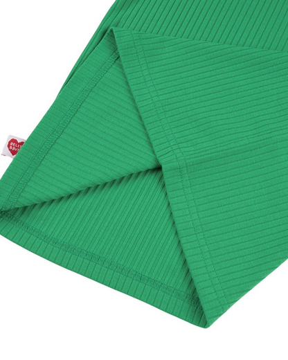 [SET] Green BB Heart Two-Tone Sleeveless One Mile