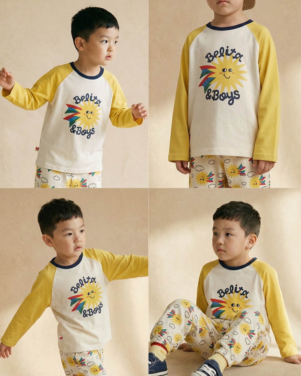 Yellow Sun Raglan Long Sleeve