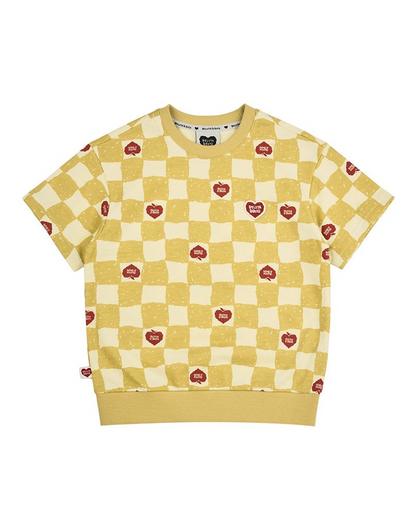 [SET] Yellow Bubble Apple Checkerboard Crop