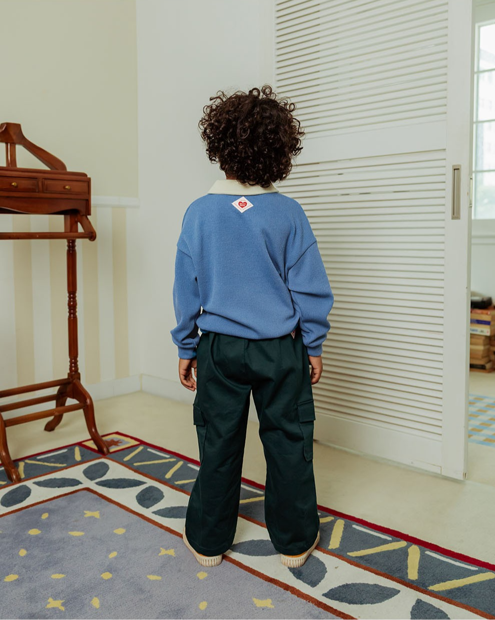 Green BB Heart Tapered Cargo Pants